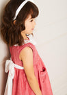 Tulip Collar Smocked Detail Sleeveless Dress in Red (12mths-10yrs) Dresses from Pepa London US