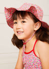 Annie Floral Print Beach Hat in Pink (1-8yrs) Accessories  from Pepa London US