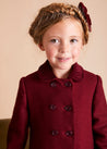 Velvet Hair-Band in Burgundy Hair Accessories  from Pepa London US