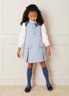 Mao Collar Romantic Blouse in White (18mths-10yrs) Blouses from Pepa London US