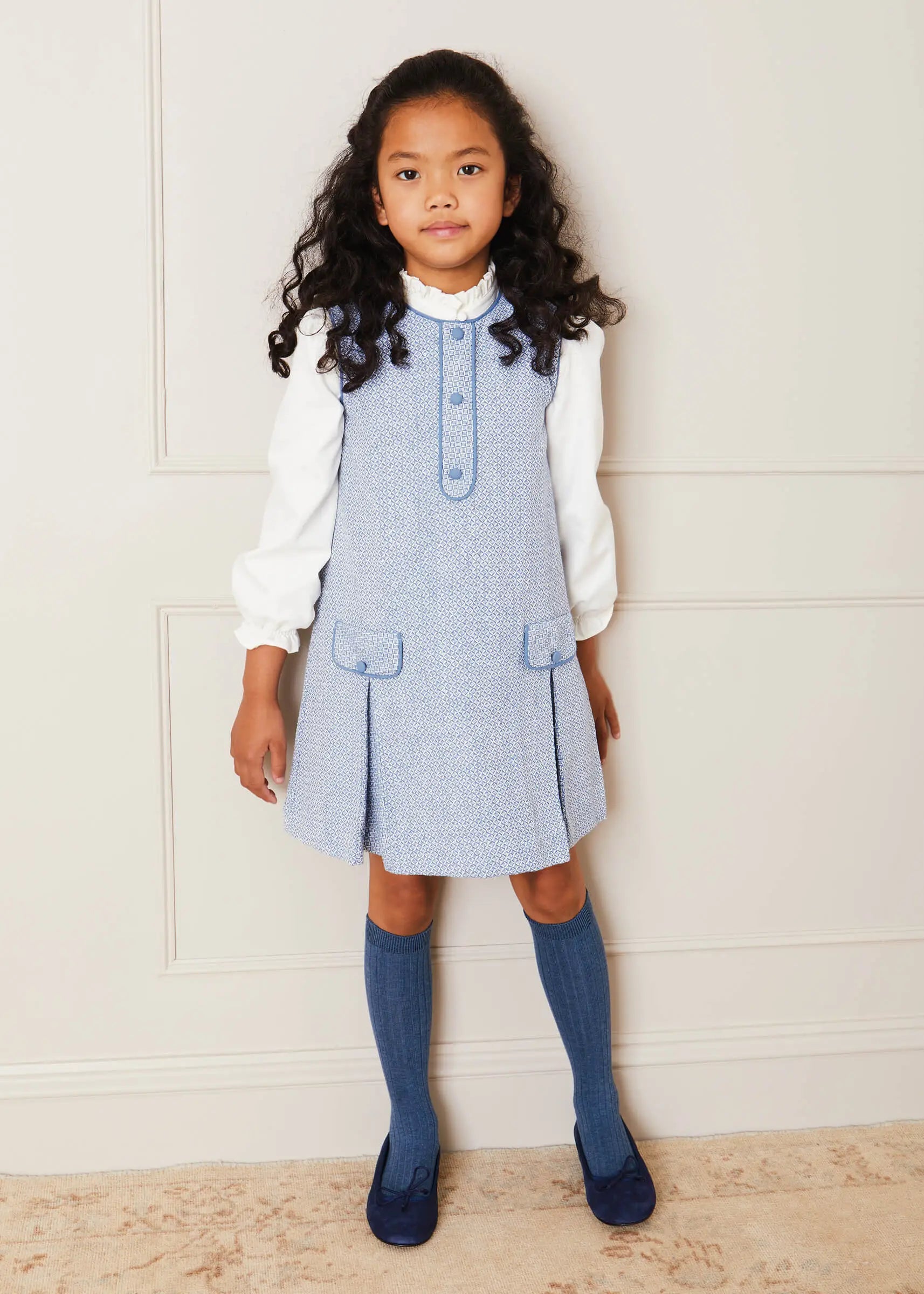 Denim Ribbed Knee-High Socks (3mths-10yrs) Socks from Pepa London US