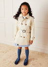 Check Lined Trench Coat In Beige (4-10yrs) COATS  from Pepa London US