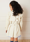 Check Lined Trench Coat In Beige (4-10yrs) COATS  from Pepa London US