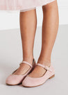 Girls Suede Pink Mary-Jane Shoes (24-34EU) Shoes from Pepa London US