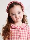 Vintage Gingham Check Dress in Raspberry Red (12mths-10yrs) Dresses  from Pepa London US