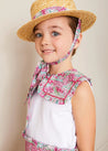 Viola Floral Bib Collar Top in Pink (2-10yrs) TOPS & BODYSUITS from Pepa London US