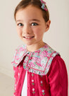 Viola Floral Bib Collar Top in Pink (2-10yrs) TOPS & BODYSUITS from Pepa London US