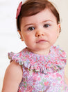 Floral Print Hand Smocked Romper in Pink (3-18mths) Rompers  from Pepa London US