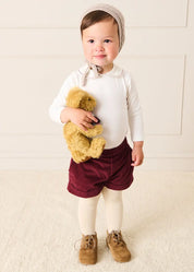 Corduroy Shorts in Burgundy (18mths-4yrs) SHORTS from Pepa London US