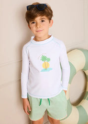 Oasis Rashguard in White (12mths-6yrs) Swimwear from Pepa London US