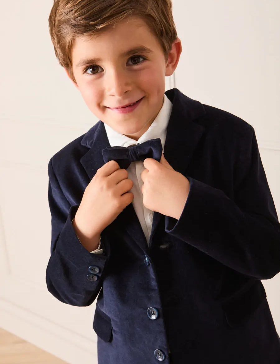 Velvet Bowtie in Navy (OS) Accessories from Pepa London US