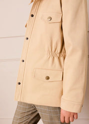Safari Jacket With Pockets in Beige (4-10yrs) Coats from Pepa London US
