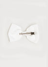 Medium Bow Clip in Ivory Hair Accessories  from Pepa London US