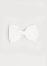 Medium Bow Clip in Ivory Hair Accessories  from Pepa London US