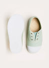 Canvas Plimsolls in Green (20-34EU) Shoes  from Pepa London US