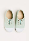 Canvas Plimsolls in Green (20-34EU) Shoes  from Pepa London US