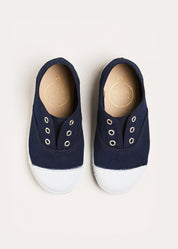 Canvas Plimsolls in Navy (20-35EU) Shoes from Pepa London US