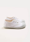 Canvas Plimsolls in White (20-34EU) Shoes  from Pepa London US