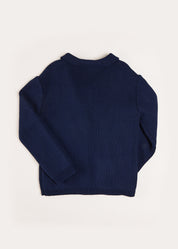 Knitted Cardigan in Navy (4-10yrs) Knitwear  from Pepa London US