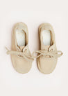 Suede Lace-up Espadrilles in Beige (24-34EU) Shoes from Pepa London US