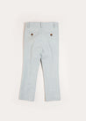 Plain Light Linen Suit Trousers in Blue (4-10yrs) Trousers  from Pepa London US