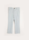Plain Light Linen Suit Trousers in Blue (4-10yrs) Trousers  from Pepa London US