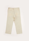 Plain Light Linen Trousers in Beige (4-10yrs) Trousers  from Pepa London US