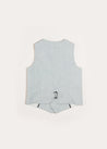 Plain Light Linen Vest in Blue (4-10yrs) Coats  from Pepa London US