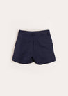 Plain Linen Shorts in Navy (4-10yrs) Shorts  from Pepa London US
