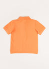 Plain Short Sleeve Polo Top in Tangerine (2-10yrs)   from Pepa London US