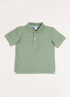 Plain Short Sleeve Polo Top in Green (2-10yrs) Tops & Bodysuits  from Pepa London US