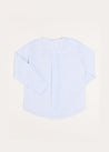 Striped Mao Collar Long Sleeve Shirt in Blue (4-10yrs) Shirts  from Pepa London US