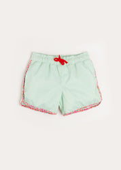 Striped Swim Shorts in Green (2-8yrs) Swimwear  from Pepa London US