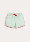 Striped Swim Shorts in Green (2-8yrs) Swimwear  from Pepa London US