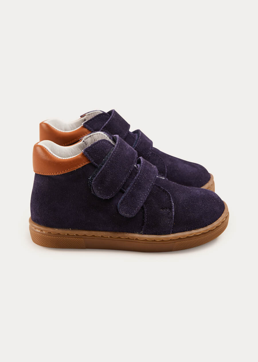 Suede Sneakers in Navy (24-30EU) SHOES  from Pepa London
