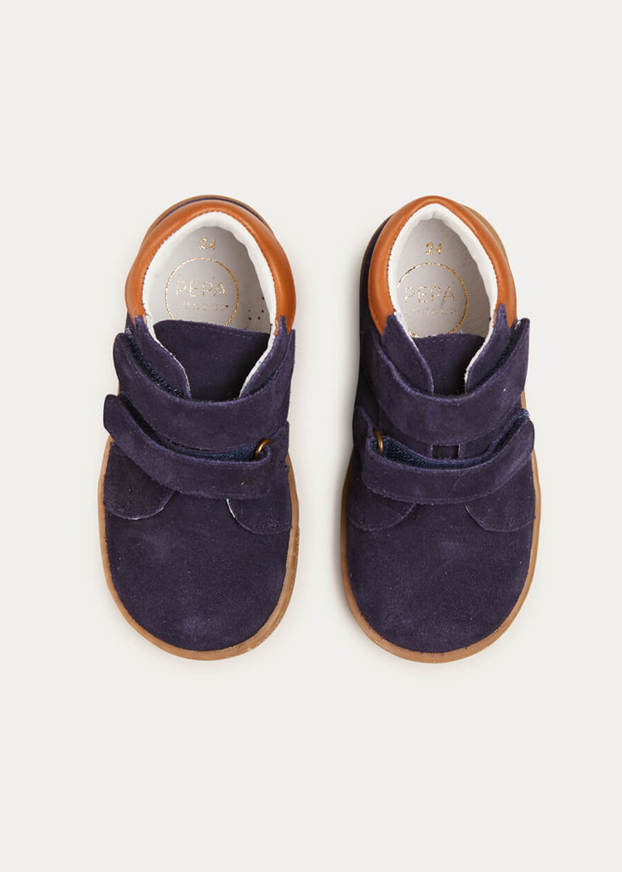 Suede Sneakers in Navy (24-30EU) SHOES from Pepa London US