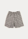 Tailored Checked Shorts In Black (4-10yrs) SHORTS  from Pepa London US