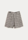 Tailored Checked Shorts In Black (4-10yrs) SHORTS  from Pepa London US