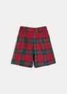 Tailored Tartan Shorts In Red (4-10yrs) SHORTS  from Pepa London US
