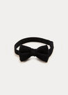 Velvet Bow Tie In Black ACCESSORIES  from Pepa London US