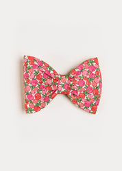 Annie Floral Print Medium Bow Clip in Pink Hair Accessories  from Pepa London US