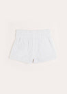 Broderie Anglais Button Detail Shorts in White (4-10yrs) Shorts  from Pepa London US