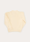 Cable Detail Crew Neck Jumper In Cream (4-10yrs) KNITWEAR  from Pepa London US