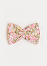 Eloise Floral Print Medium Bow Clip in Pink Hair Accessories  from Pepa London US