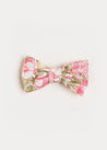 Eloise Floral Print Small Bow Clip in Pink Hair Accessories  from Pepa London US