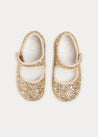 Glittery Mary Jane Shoes in Gold (24-34EU) SHOES  from Pepa London US