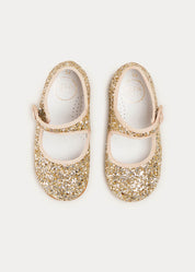 Glittery Mary Jane Shoes in Gold (24-37EU) SHOES from Pepa London