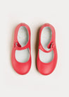 Leather Mary Jane Shoes in Fuchsia (21-34EU) Shoes  from Pepa London US