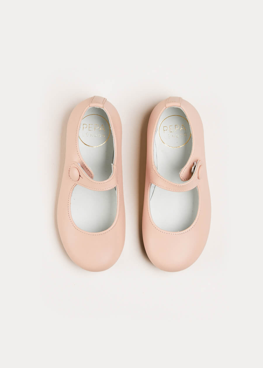 Leather Mary Jane Shoes in Pink (24-34EU) Shoes from Pepa London US