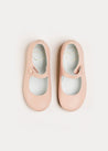 Leather Mary Jane Shoes in Pink (24-34EU) Shoes  from Pepa London US